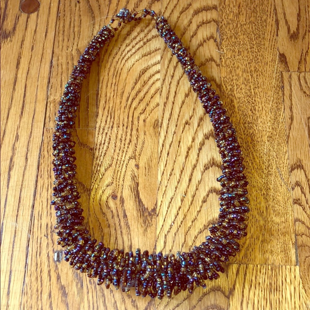 Beaded statement necklace